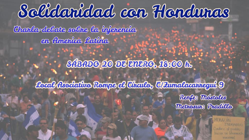 Cartel de Solidaridad con Honduras
