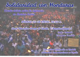 Cartel de Solidaridad con Honduras